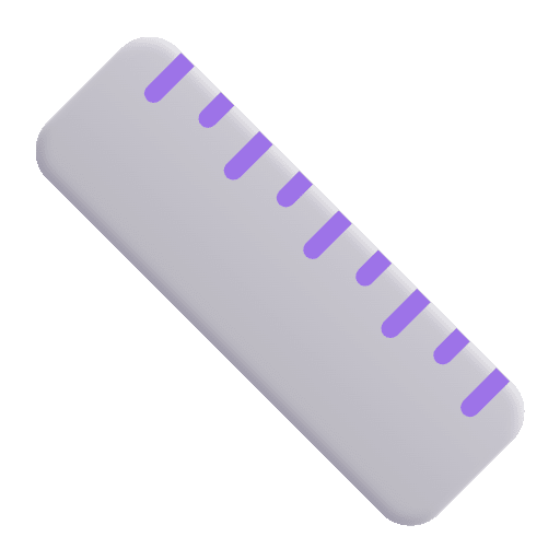 Straight Ruler Color Emoji from Fluent Emoji Color Set
