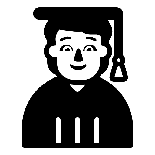 Student High Contrast Default Emoji from Fluent Emoji High Contrast Set