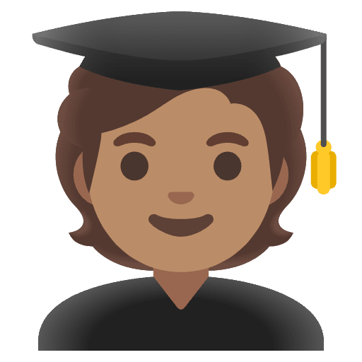 Student Medium Skin Tone Emoji from Noto Emojis Set