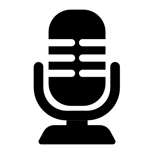 Studio Microphone High Contrast Emoji from Fluent Emoji High Contrast Set