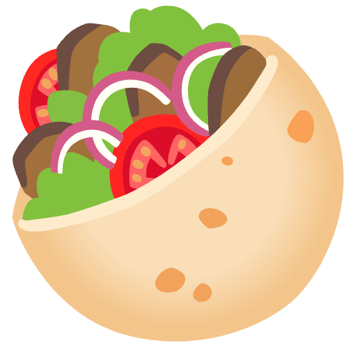 Stuffed Flatbread Emoji from Noto Emojis Set