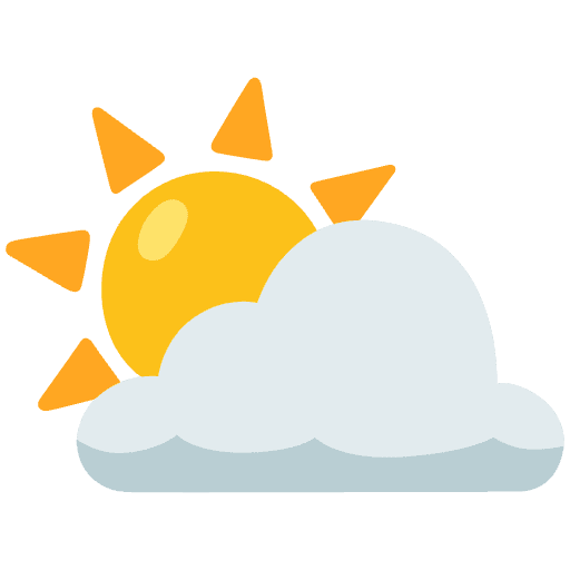 Sun Behind Cloud Emoji from Noto Emojis Set