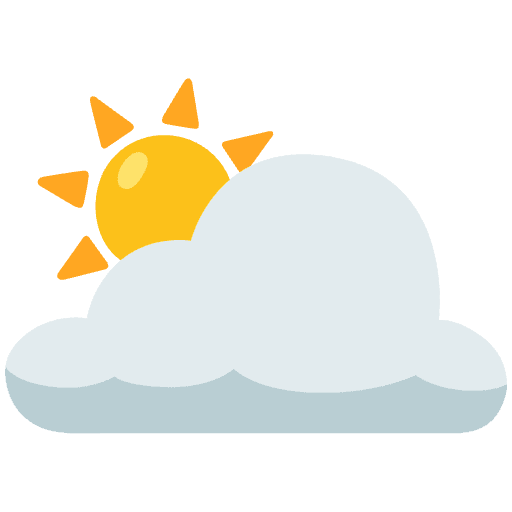 Sun Behind Large Cloud Emoji from Noto Emojis Set