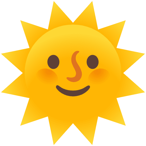 Sun With Face Emoji from Noto Emojis Set