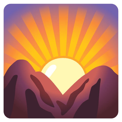Sunrise Over Mountains Emoji from Noto Emojis Set