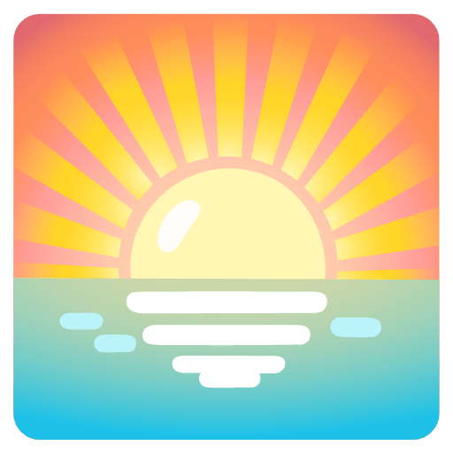Sunrise Emoji from Noto Emojis Set