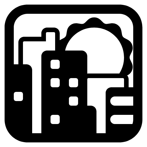 Sunset High Contrast Emoji from Fluent Emoji High Contrast Set