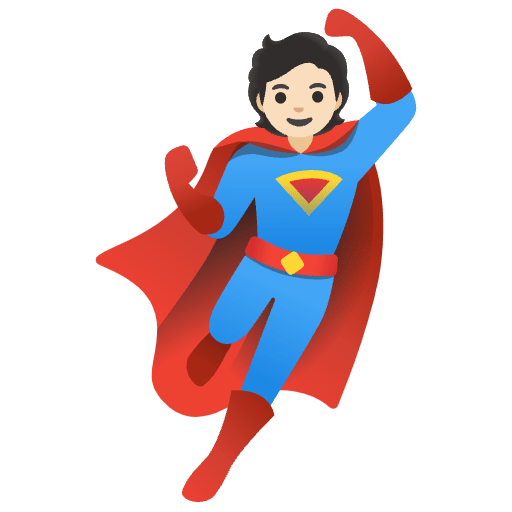 Superhero Light Skin Tone Emoji from Noto Emoji Set