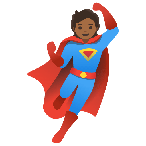 Superhero Medium Dark Skin Tone Emoji from Noto Emojis Set