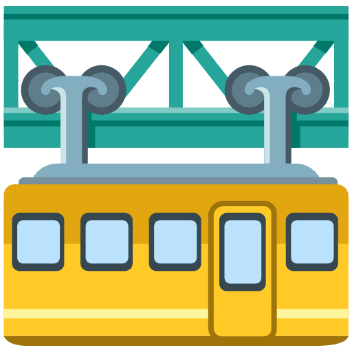 Suspension Railway Emoji from Noto Emojis Set