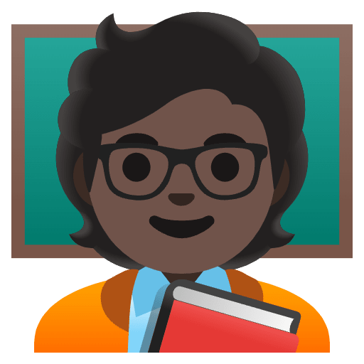 Teacher Dark Skin Tone Emoji from Noto Emoji Set