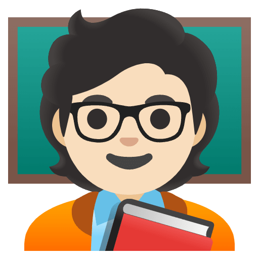 Teacher Light Skin Tone Emoji from Noto Emoji Set