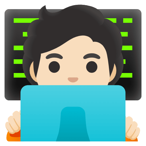 Technologist Light Skin Tone Emoji from Noto Emoji Set