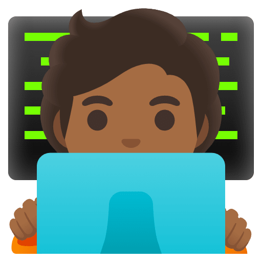 Technologist Medium Dark Skin Tone Emoji from Noto Emoji Set
