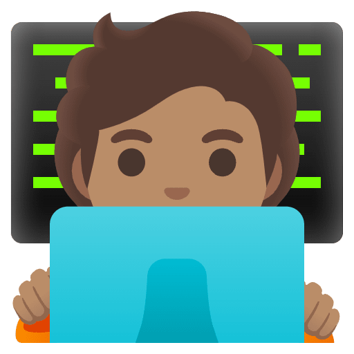 Technologist Medium Skin Tone Emoji from Noto Emojis Set