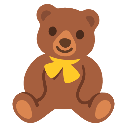 Teddy Bear Emoji from Noto Emoji Set