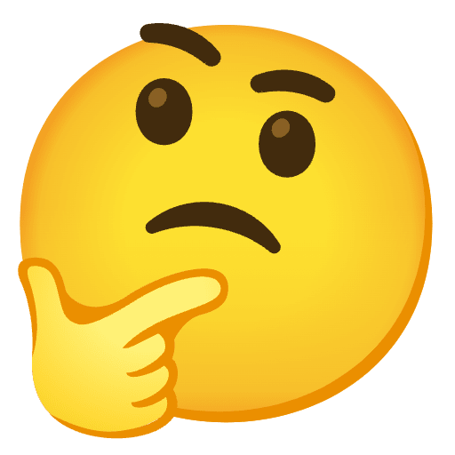 Thinking Face Emoji from Noto Emojis Set