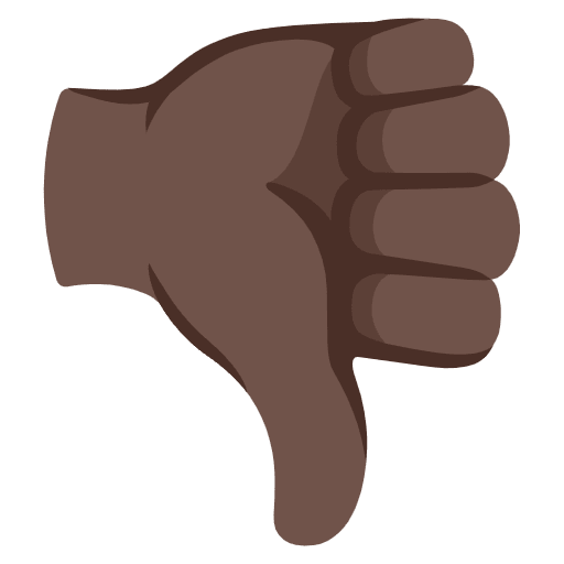 Thumbs Down Dark Skin Tone Element from Noto Emojis Set