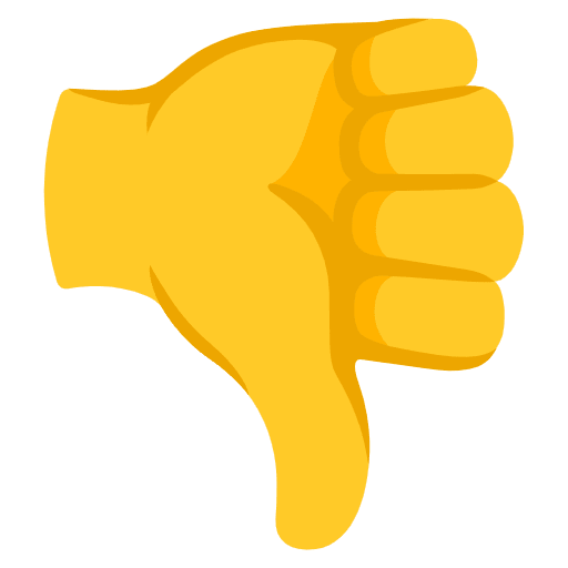 Thumbs Down Emoji from Noto Emojis Set