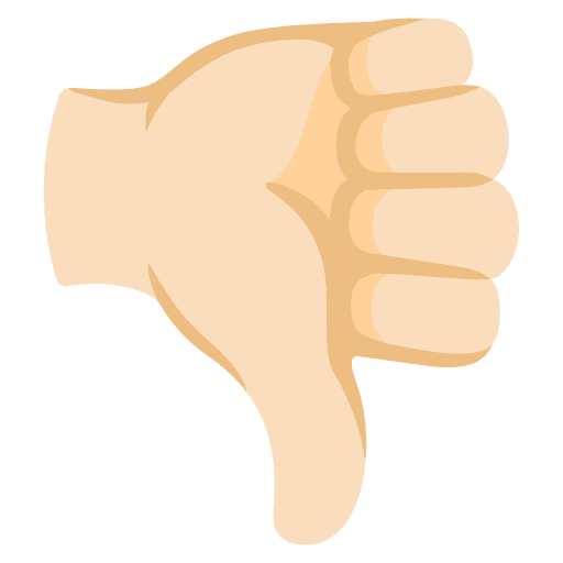 Thumbs Down Light Skin Tone Emoji from Noto Emoji Set