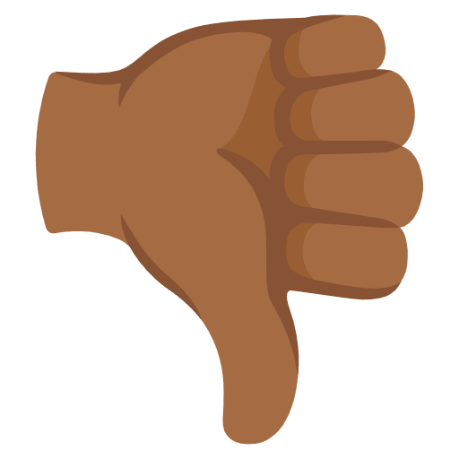 Thumbs Down Medium Dark Skin Tone Emoji from Noto Emojis Set