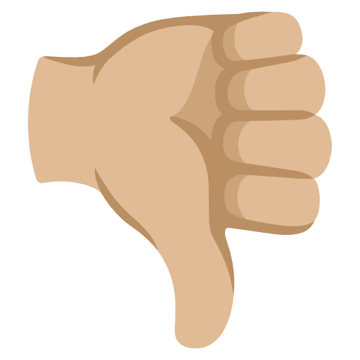 Thumbs Down Medium Light Skin Tone Emoji from Noto Emoji Set