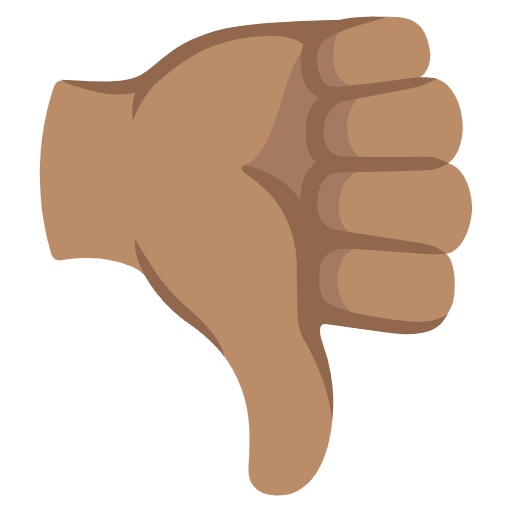 Thumbs Down Medium Skin Tone Emoji from Noto Emoji Set