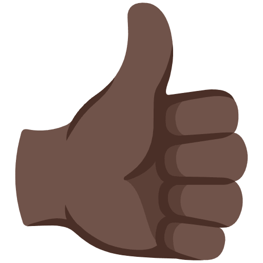 Thumbs Up Dark Skin Tone Emoji from Noto Emoji Set