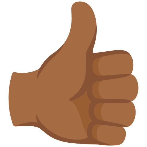 Thumbs Up Medium Dark Skin Tone Emoji from Noto Emoji Set