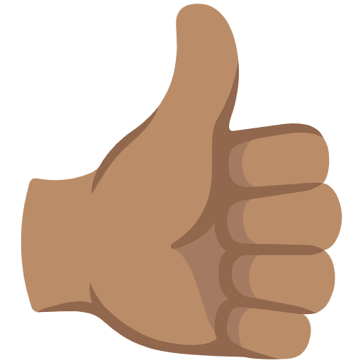 Thumbs Up Medium Skin Tone Emoji from Noto Emoji Set