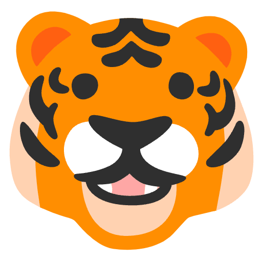 Tiger Face Emoji from Noto Emoji Set