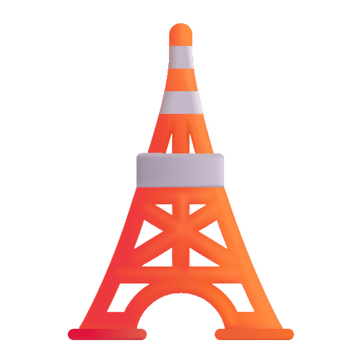 Tokyo Tower Color Emoji from Fluent Emoji Color Set