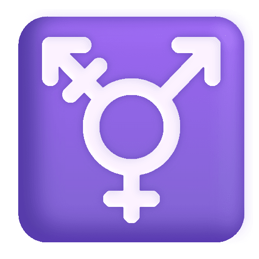 Transgender Symbol Color Emoji from Fluent Emoji Color Set