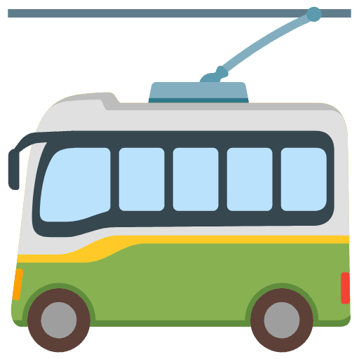 Trolleybus Emoji from Noto Emojis Set