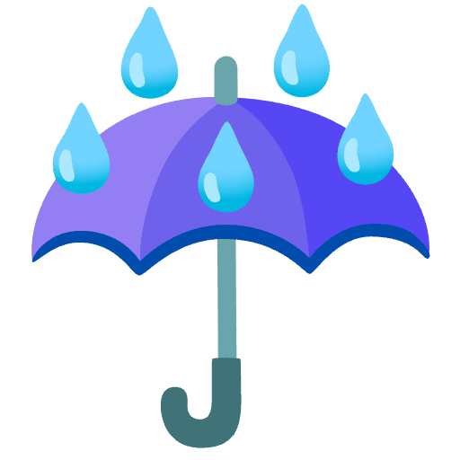 Umbrella With Rain Drops Element from Noto Emojis Set