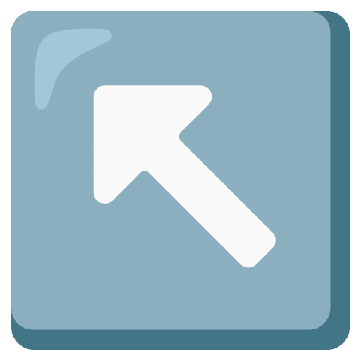 Up Left Arrow Emoji from Noto Emojis Set