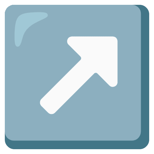 Up Right Arrow Emoji from Noto Emoji Set
