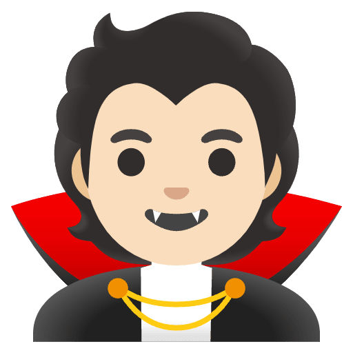 Vampire Light Skin Tone Element from Noto Emojis Set