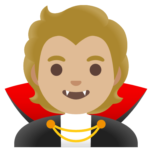 Vampire Medium Light Skin Tone Emoji from Noto Emojis Set