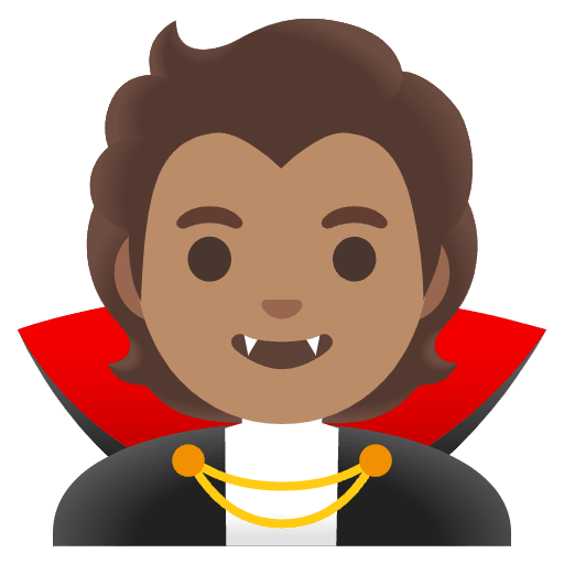 Vampire Medium Skin Tone Emoji from Noto Emojis Set