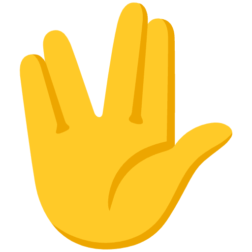 Vulcan Salute Emoji from Noto Emojis Set