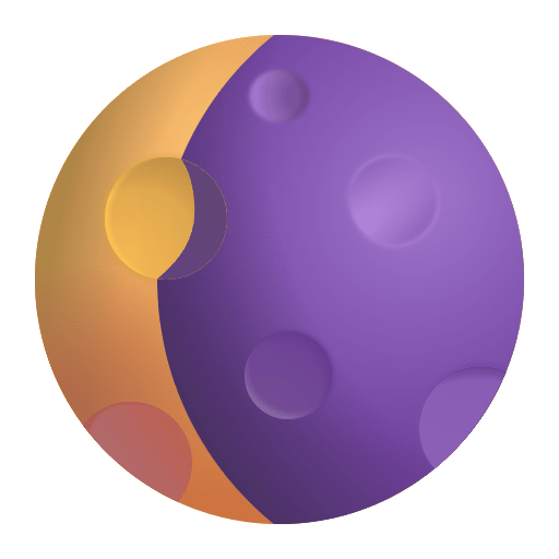 Waning Crescent Moon Color Emoji from Fluent Emoji Color Set