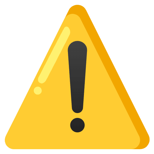 Warning Emoji from Noto Emojis Set