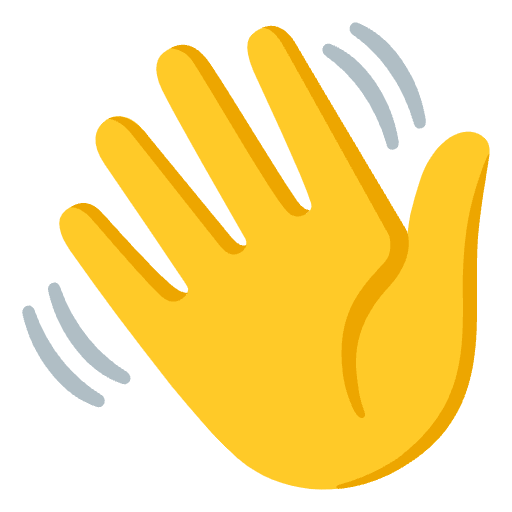 Waving Hand Emoji from Noto Emojis Set