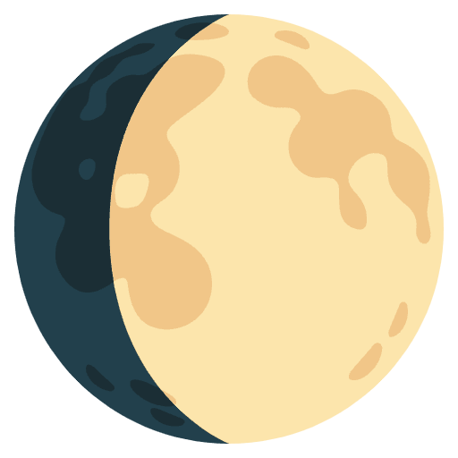 Waxing Gibbous Moon Emoji from Noto Emojis Set