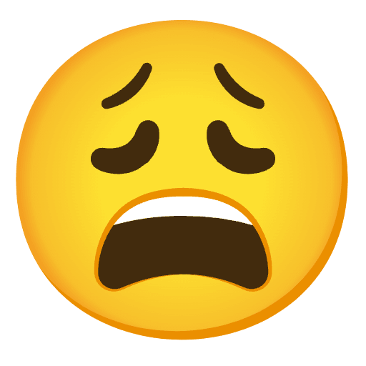 Weary Face Element from Noto Emojis Set