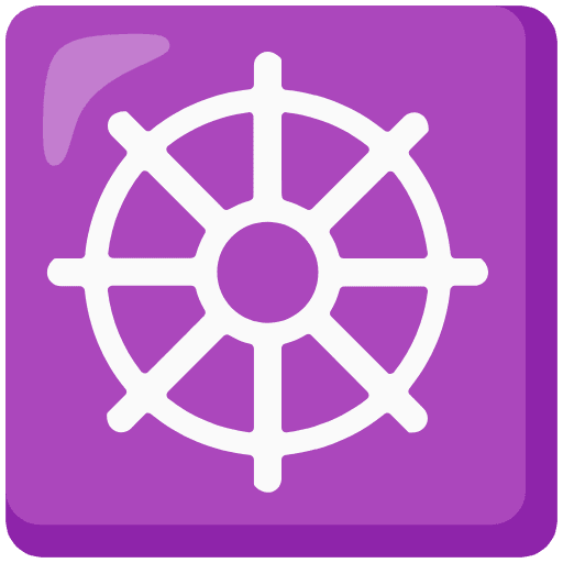 Wheel Of Dharma Emoji from Noto Emoji Set