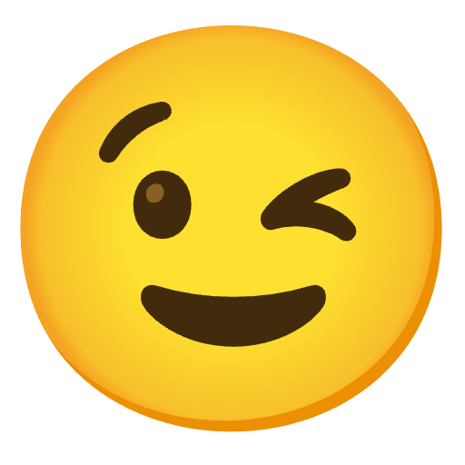 Winking Face Emoji from Noto Emoji Set