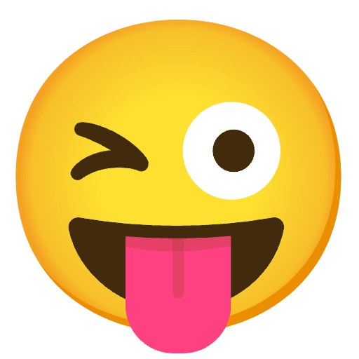 Winking Face With Tongue Emoji from Noto Emojis Set