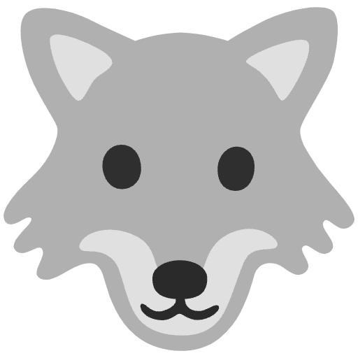 Wolf Emoji from Noto Emojis Set
